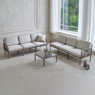 웰퍼니쳐 니스 모듈 소파 6p + 테이블 세트 방문설치, 그레이