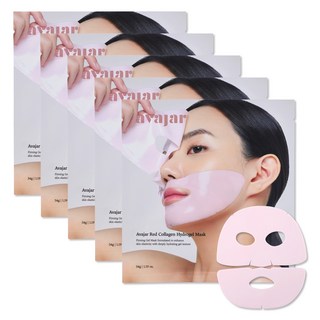 avajar 紅色膠原蛋白水凝膠面膜, 5片, 1盒