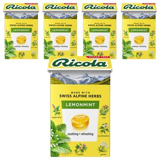리콜라 스위스 레몬민트맛 캔디, 40g, 5개