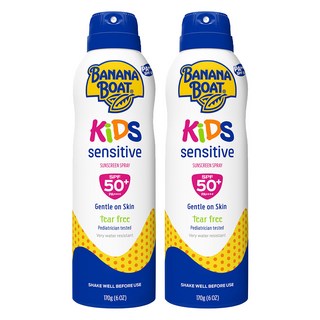 BANANA BOAT 香蕉船 淨護兒童防曬噴霧 SPF50+ 溫和低刺激 防水耐汗, 170g, 2瓶