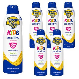 BANANA BOAT 香蕉船 淨護兒童防曬噴霧 SPF50+ 溫和低刺激 防水耐汗, 170g, 6瓶