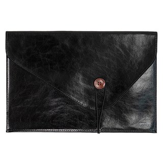 위니즈 빈티지 버튼 노트북 가죽파우치 WZFLP, 블랙(WZFLP132-B14), 1개