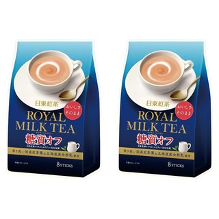 日東紅茶 皇家奶茶包 (少糖), 香醇濃郁, 即時沖泡, 獨立包裝, 9.4g, 8包, 2袋