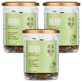 Medolly 蜜思朵 黑糖冬瓜寒天, 新鮮冬瓜與純濃黑糖, 黃金比例熬煮, Q彈寒天挑動味蕾, 清爽沁心, 退火解油膩, 台灣製造, 204g, 3罐