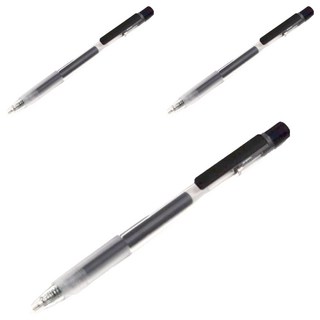 KaCO TURBO 速乾彩虹0.5中性筆, 一體式防滑筆握, 20色, 彈性筆夾設計, 黑色, 3支