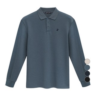 BEVERLY HILLS POLO CLUB 比佛利保羅 男款修身基本款PK領長袖T恤