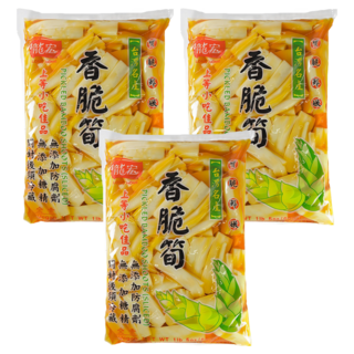 龍宏 香脆筍, 台灣高山筍, 軟嫩爽脆, 全素食品, 600g, 3包