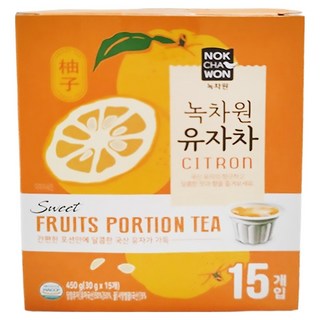 NOKCHAWON 綠茶園 蜂蜜風味柚子茶球, 15顆, 30g, 1盒