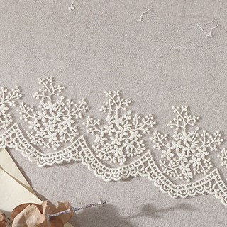 歐根紗蕾絲布 180cm, 自然原色, 1入