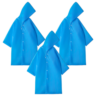 小麥購物 成人輕便雨衣 Y489 143g, 藍色, 3件