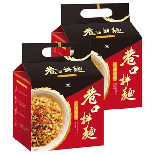 統一 巷口拌麵 紅油椒麻，每份105公克，本包裝含4份, 8包