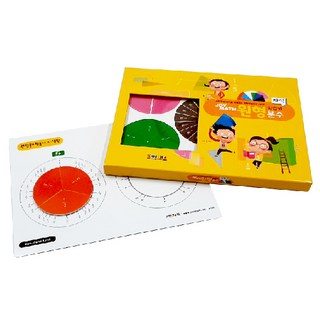 紙盒磁鐵圓形分數學習器, 1個