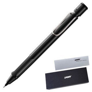 LAMY 사파리 샤프 샤이니 블랙 + 하드케이스 + 리플렛, 0.5mm, 1개