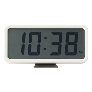 MUJI 無印良品 數位時鐘 附鬧鐘功能 中, 白色
