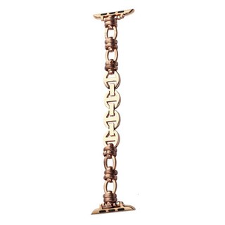 DAYA 摩登H格紋鎖扣式錶帶, 玫瑰金, 1條