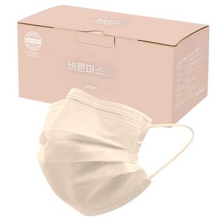 고르고 바른 마스크 성인용 대형, 50매입, 1개, 뉴트럴베이지