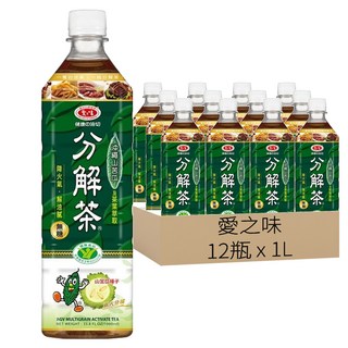 愛之味 健康油切分解茶, 1L, 12瓶