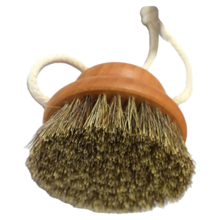 fA brushes 森詠木香 圓形馬毛植纖身體按摩刷, 1個, 棕色, 1入