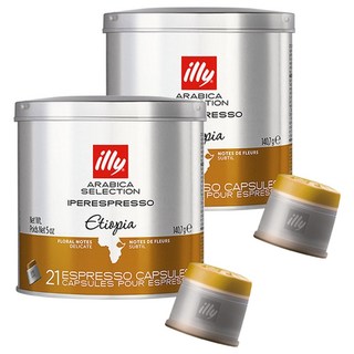 illy 意利 嚴選阿拉比卡咖啡膠囊 衣索比亞, 6.7g, 21顆, 2罐