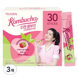 TEAZEN 茶禪 康普茶 草莓&奇異果口味, 3盒, 5g, 30條