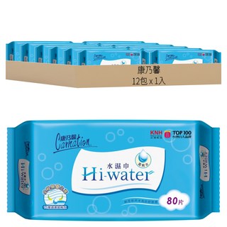 康乃馨 Hi-water 水濕巾, 1入, 12包