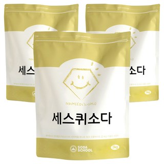 SODA SCHOOL 大容量倍半蘇打清潔劑, 3個, 3kg