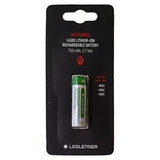 LEDLENSER 萊德雷神 14500充電鋰電池 凸頭 MH3/MH4/MH5專用 750mAh 3.7V, 1個