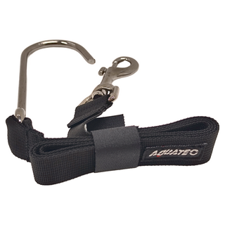 AQUATEC 單流鉤+不鏽鋼316單頭鉤 - 潛水用品, Black黑色