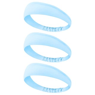 涼感運動髮帶 Set 3個 透氣, 24 x 6cm, 天青藍, 1組