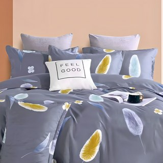 A-ONE 台灣製雪紡棉被套, 吸濕排汗, SGS檢驗, 色牢度最高等級5, 雙人, 百慕達