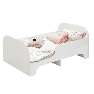 리바트 꼼므 길이조절 침대 + 1200 매트리스 세트 방문설치, 화이트 + 화이트