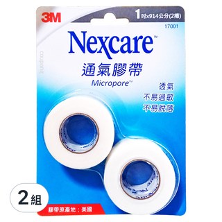 3M Nexcare 通氣膠帶 1吋, 2捲, 2組
