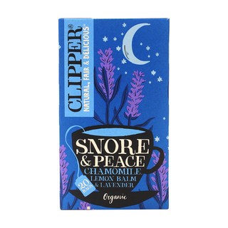 CLIPPER Snore&Peace洋甘菊檸檬香蜂草薰衣草茶包, 1.5g, 20包, 1盒