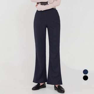 Cotton Closet 女性高腰鬆緊帶長版靴型西裝褲