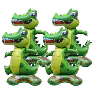 生日佈置氣球 鋁箔氣球, 站立叢林鱷魚, 4個