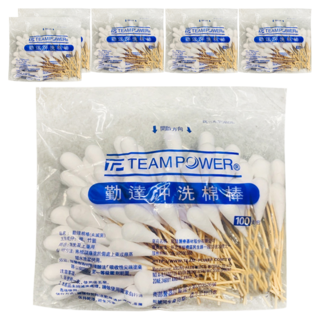 勤達 醫用未滅菌沖洗棉棒, 100支, 6包