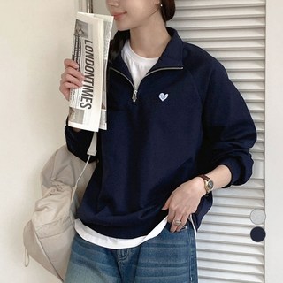 afinar 半開襟拉鍊圖案AF大學T