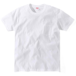 United Athle 厚磅口袋短T，100%純棉，氣流紡紗製成紮實布料，領口加強雙針縫線設計, S, 白色