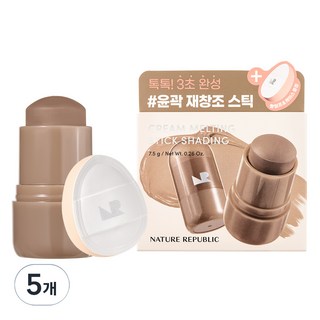 네이처리퍼블릭 크림 멜팅 스틱 쉐딩 7.5g, 01 애쉬진저, 5개