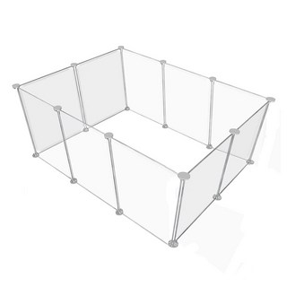 FOSO 日韓熱銷 百變多功能寵物安全圍欄 自由組裝 透明可視, 1入