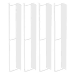衣架收納架 雙層磁吸款, 白色, 4個