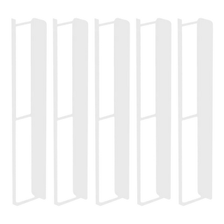衣架收納架 雙層磁吸款, 白色, 5個