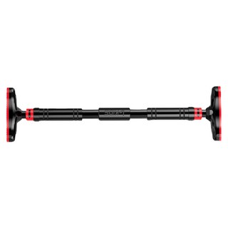 免打孔引體向上/門框單槓 健身運動 鑽石款, 65~100cm, 黑色 + 紅色