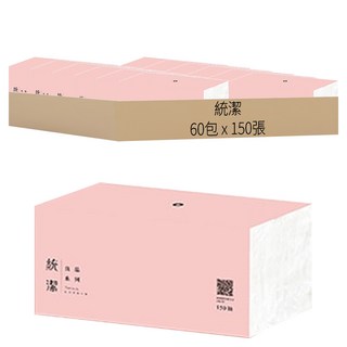 統潔 良品柔韌親膚抽取式衛生紙, 1入, 60包