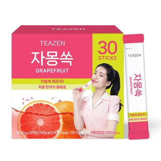 TEAZEN 茶禪 康普茶隨身包 葡萄柚口味, 5g, 30條, 1盒