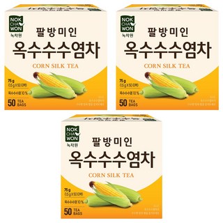 NOKCHAWON 綠茶園 八方美人玉米鬚茶茶包, 1.5g, 50包, 3盒