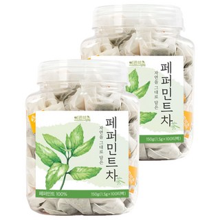 바른약초 페퍼민트 삼각티백, 1.5g, 100개입, 2개