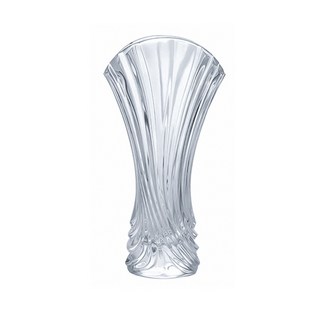 TOYO-SASAKI GLASS 東洋佐佐木 日本製日式和風花瓶 大 14.2 x 14.2 x 25.8cm 最大口徑14.2cm, 透明色