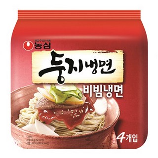 Doongji Cold Noodles 鳥巢辣拌冷麵 162g, 4包