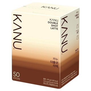 KANU 漸層奶香雙拿鐵咖啡 13.5g 口感滑順 香氣濃郁 方便攜帶, 50條, 1盒